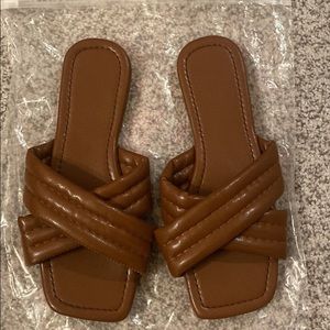 NEW SHEIN brown sandals size 6 women